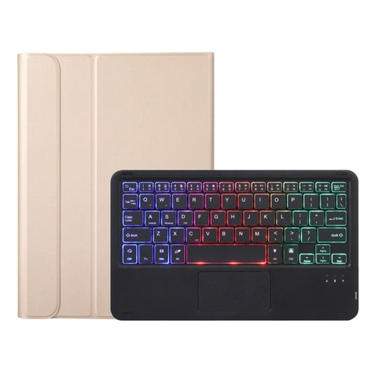 A08-AS Ultra-thin Backlight Bluetooth Keyboard Leather Case with Touchpad For Samsung Galaxy Tab A8 2021 SM-X205 / SM-X200(Gold) - Samsung Keyboard by PMC Jewellery | Online Shopping South Africa | PMC Jewellery