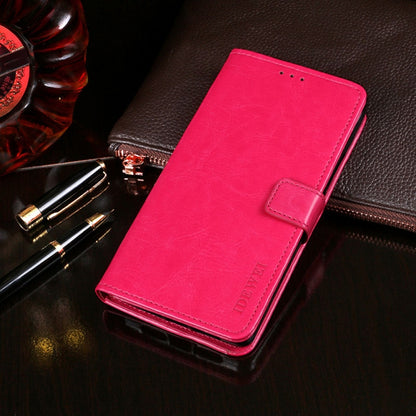 For Umidigi Bison X10 idewei Crazy Horse Texture Leather Phone Case(Rose Red) - More Brand by idewei | Online Shopping South Africa | PMC Jewellery | Buy Now Pay Later Mobicred