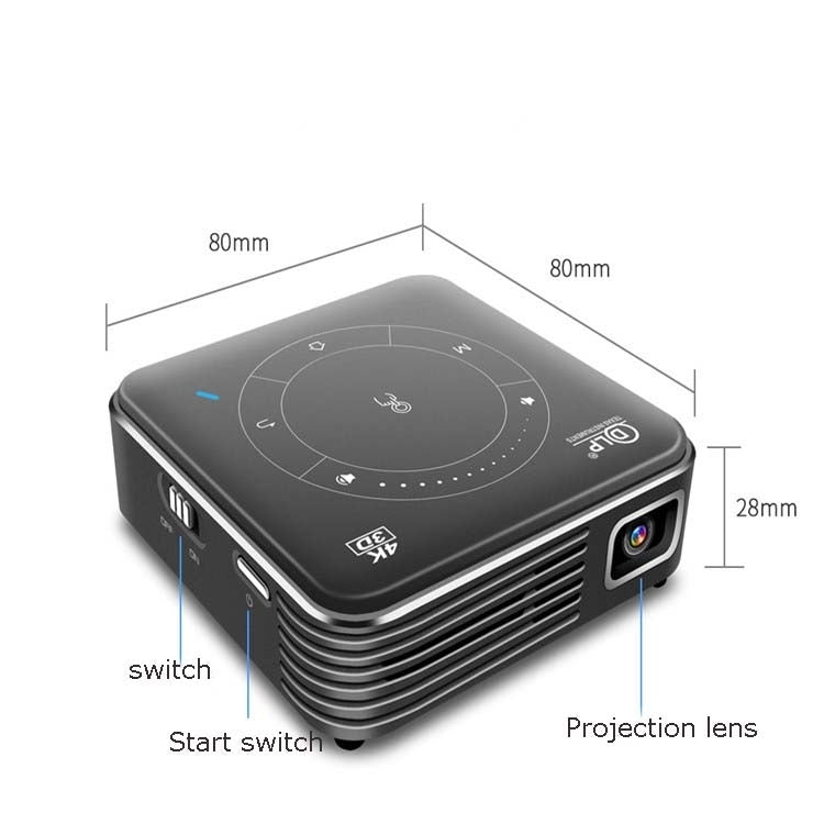 P11 854x480 DLP Smart Projector With Infrared Remote Control, Android 9.0, 4GB+32GB, UK Plug - LED Projector by PMC Jewellery | Online Shopping South Africa | PMC Jewellery | Buy Now Pay Later Mobicred