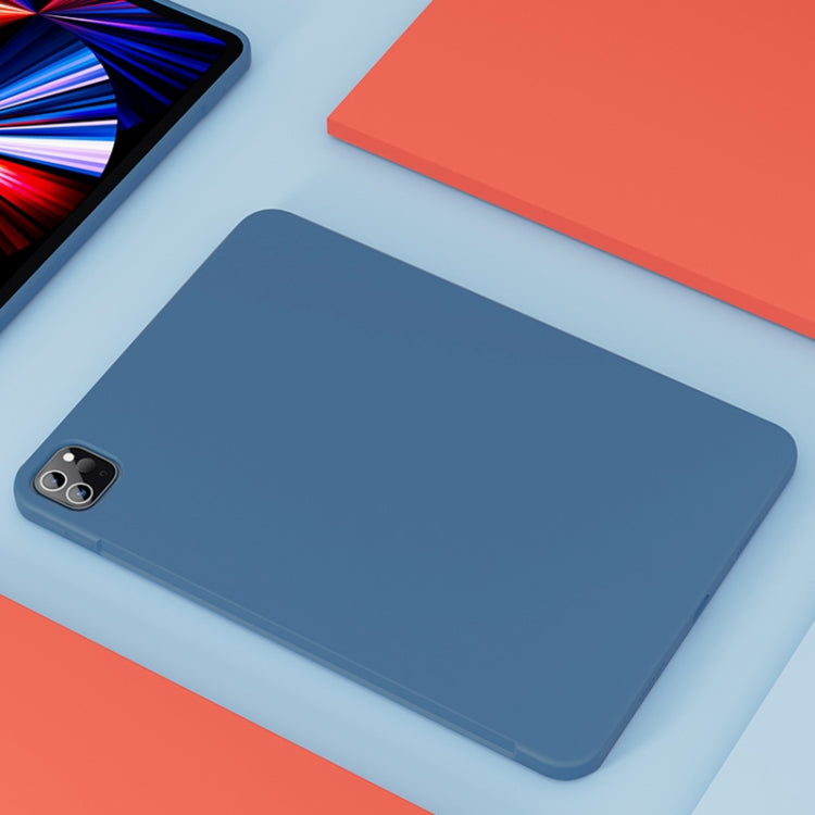 For iPad Pro 12.9 inch 2022 / 2021 / 2020 Mutural Silicone Microfiber Tablet Case(Midnight Blue) - free shipping - PMC TechLife - Order now!