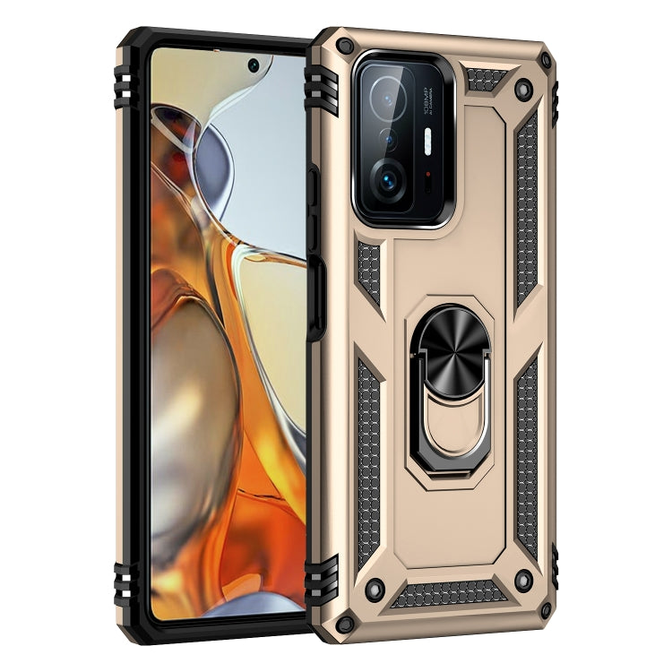 For Xiaomi 11T Pro Shockproof TPU + PC Phone Case(Gold) - Xiaomi Cases by PMC Jewellery | Online Shopping South Africa | PMC Jewellery