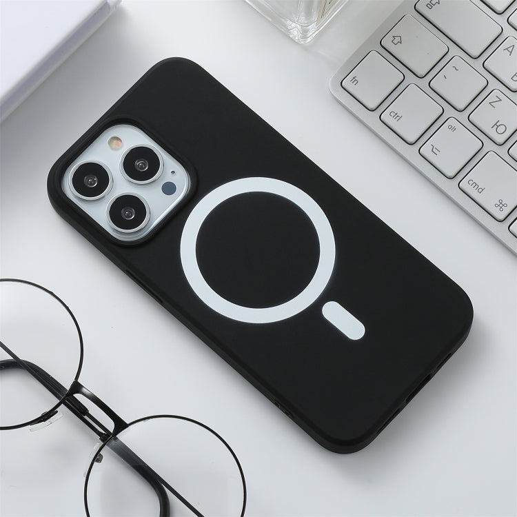 For iPhone 13 mini Silicone Magsafe Phone Case (Black) - iPhone 13 mini Cases by PMC TechLife | Online Shopping South Africa | PMC TechLife