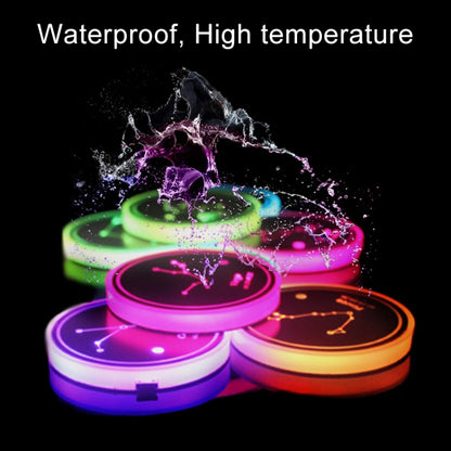 2 PCS Car Constellation Series AcrylicColorful USB Charger Water Cup Groove LED Atmosphere Light(Scorpio) - Car Drink Holders by PMC Jewellery | Online Shopping South Africa | PMC Jewellery | Buy Now Pay Later Mobicred