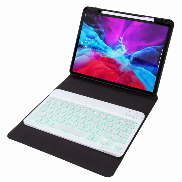 H-102S Monochrome Backlight Bluetooth Keyboard Leather Case with Rear Three-fold Holder For iPad 10.2 2020 & 2019 / Pro 10.5 inch(Rainbow) - Universal by PMC TechLife | Online Shopping South Africa | PMC TechLife