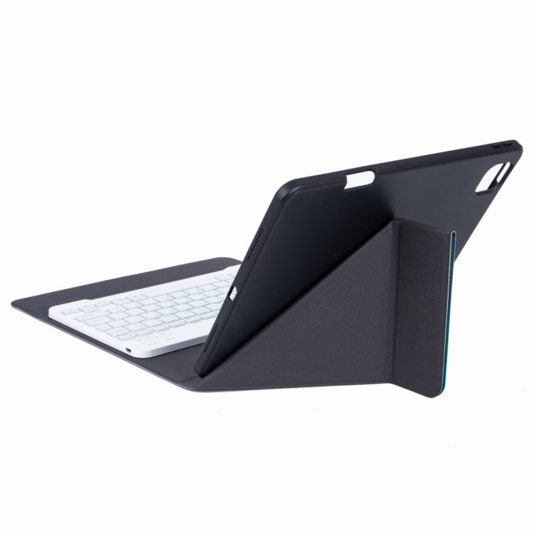 H-097S Monochrome Backlight Bluetooth Keyboard Leather Case with Rear Three-fold Holder For iPad 9.7 2018 & 2017(Purple) - Universal by PMC TechLife | Online Shopping South Africa | PMC TechLife