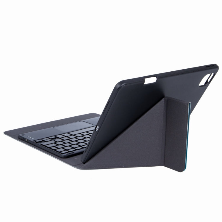 H-097CS Touch Backlight Bluetooth Keyboard Leather Case with Rear Three-fold Holder For iPad 9.7 2018 & 2017(Dark Night Green) - Universal by PMC TechLife | Online Shopping South Africa | PMC TechLife