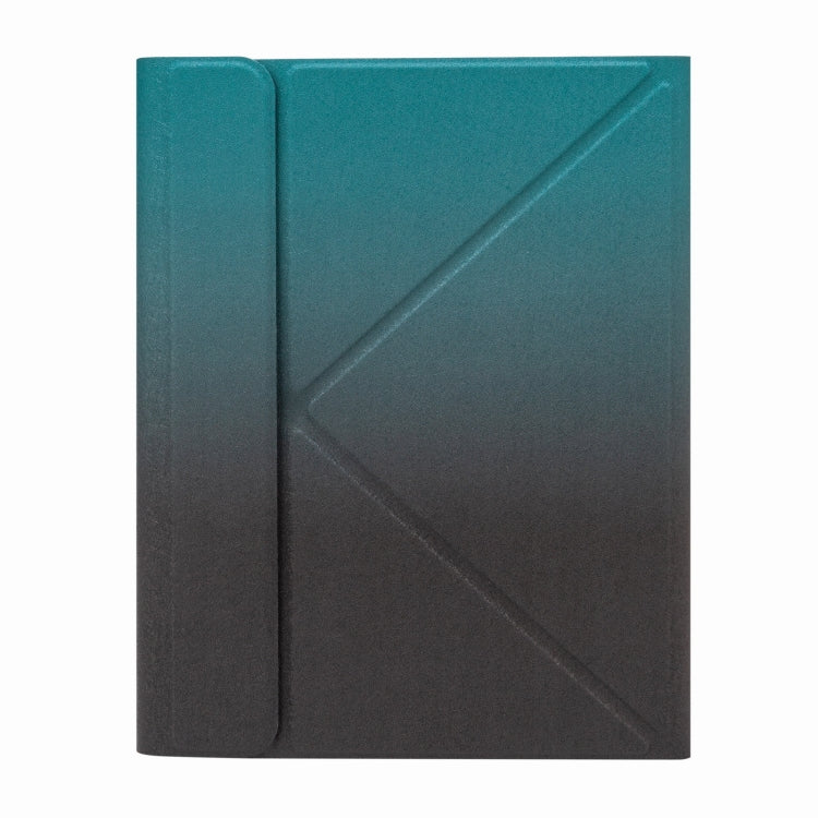 H-097 Bluetooth Keyboard Leather Case with Rear Three-fold Holder For iPad 9.7 2018 & 2017(Dark Night Green) - free shipping - PMC TechLife - Order now!