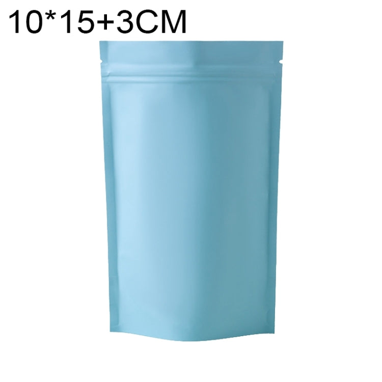 100 PCS/Set Matte Aluminum Foil Snack Stand-up Pouch, Size:10x15+3cm(Sky Blue) - Preservation Supplies by PMC TechLife | Online Shopping South Africa | PMC TechLife | Buy Now Pay Later Mobicred