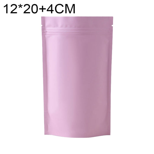 100 PCS/Set Matte Aluminum Foil Snack Stand-up Pouch, Size:12x20+4cm(Pink) - Preservation Supplies by PMC Jewellery | Online Shopping South Africa | PMC Jewellery | Buy Now Pay Later Mobicred