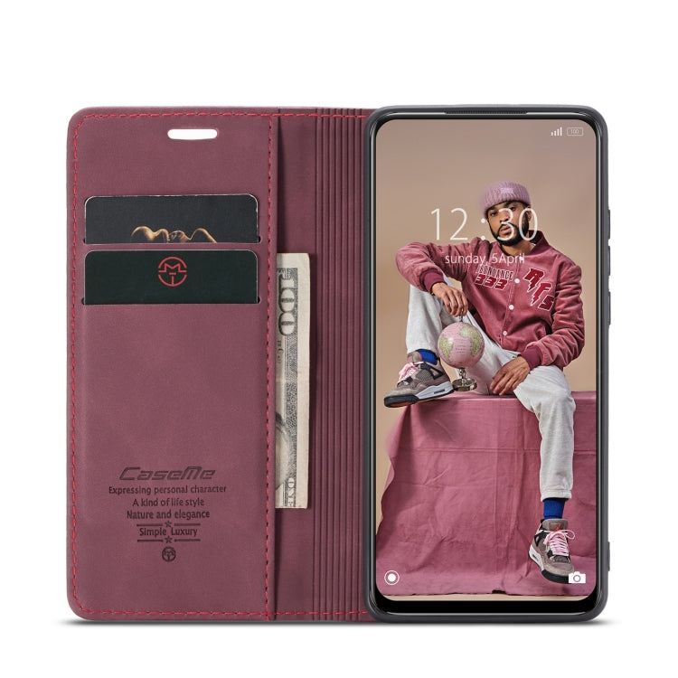 For Xiaomi Redmi Note 11 Pro Global/Redmi Note 11 Pro 5G Global CaseMe 013 Multifunctional Horizontal Flip Leather Phone Case(Wine Red) - Xiaomi Cases by CaseMe | Online Shopping South Africa | PMC Jewellery | Buy Now Pay Later Mobicred