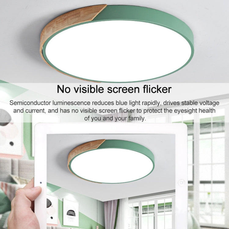 Wood Macaron LED Round Ceiling Lamp, White Light, Size:40cm(Gold) - free shipping - PMc TechLife - Order now!