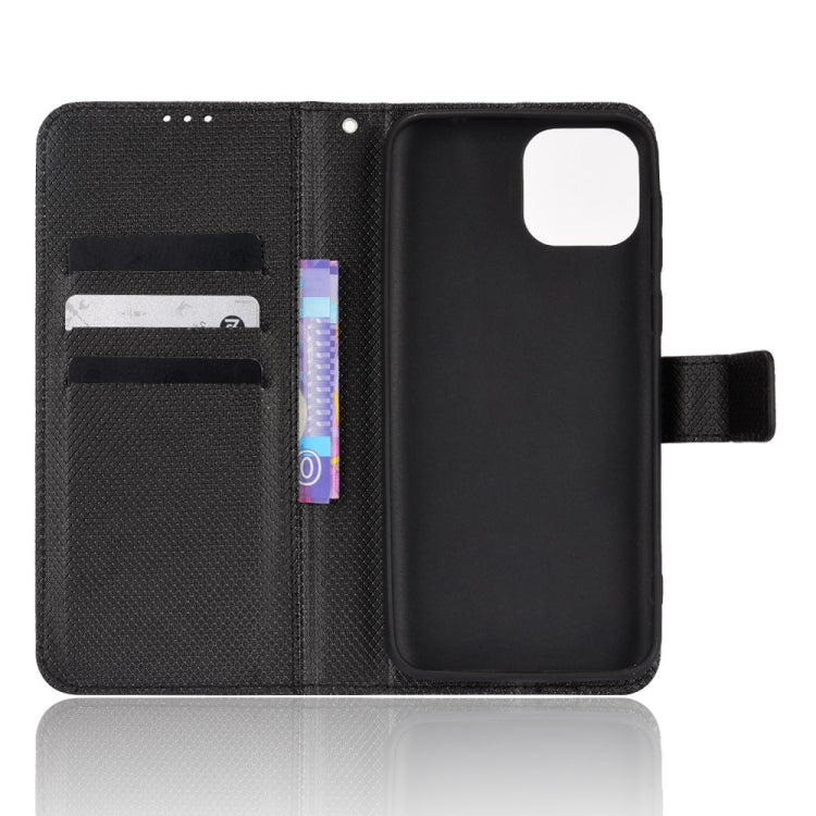 For Ulefone Note 6/ Note 6P Diamond Texture Leather Phone Case(Black) - Ulefone Cases by PMC Jewellery | Online Shopping South Africa | PMC Jewellery | Buy Now Pay Later Mobicred