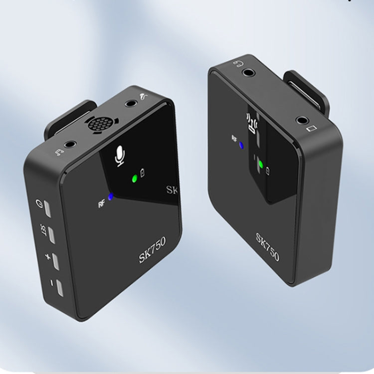 SK750 Type-C Charging One for One Wireless Lavalier Mini Microphone(Black) - Microphone by PMC TechLife | Online Shopping South Africa | PMC TechLife | Buy Now Pay Later Mobicred