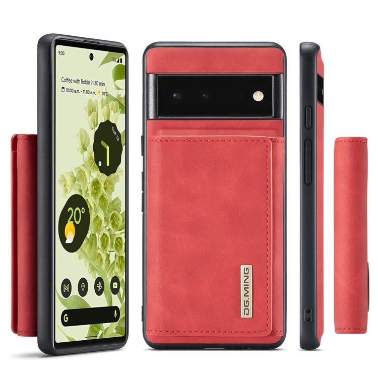 For Google Pixel 6 Pro DG.MING M1 Series 3-Fold Multi Card Wallet Back Cover Leather Phone Case(Red) - Google Cases by DG.MING | Online Shopping South Africa | PMC TechLife | Buy Now Pay Later Mobicred