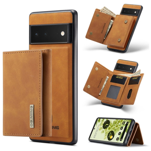 For Google Pixel 6 Pro DG.MING M1 Series 3-Fold Multi Card Wallet Back Cover Leather Phone Case(Brown) - Google Cases by DG.MING | Online Shopping South Africa | PMC Jewellery | Buy Now Pay Later Mobicred