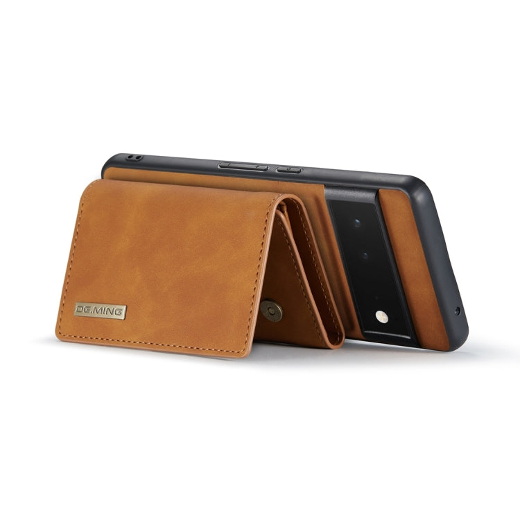 For Google Pixel 6 Pro DG.MING M1 Series 3-Fold Multi Card Wallet Back Cover Leather Phone Case(Brown) - free shipping - PMC TechLife - Order now!