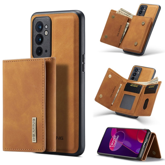 For OnePlus 9RT 5G DG.MING M1 Series 3-Fold Multi Card Wallet Back Cover Leather Phone Case(Brown) - OnePlus Cases by DG.MING | Online Shopping South Africa | PMC Jewellery | Buy Now Pay Later Mobicred