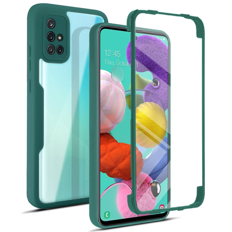 For Samsung Galaxy A51 4G Acrylic + TPU 360 Degrees Full Coverage Shockproof Phone Case(Green) - Galaxy Phone Cases by PMC TechLife | Online Shopping South Africa | PMC TechLife