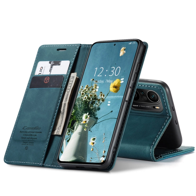 For Xiaomi Redmi K40 / K40 Pro / Poco F3／Mi 11i／Mi 11X／Mi 11X Pro CaseMe 013 Multifunctional Leather Phone Case(Blue) - Xiaomi Cases by CaseMe | Online Shopping South Africa | PMC Jewellery | Buy Now Pay Later Mobicred