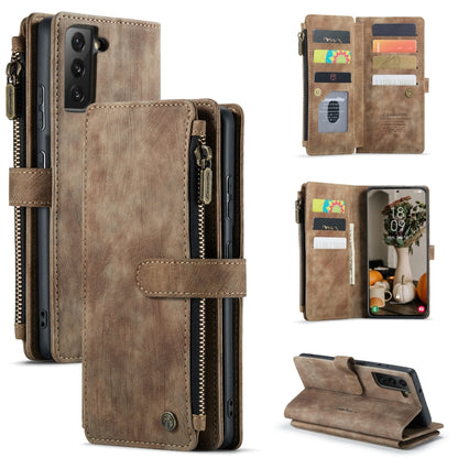 For Samsung Galaxy S22 5G CaseMe C30 Multifunctional Phone Leather Case with Holder & Card Slot & Wallet(Brown) - Galaxy S22 5G Cases by CaseMe | Online Shopping South Africa | PMC Jewellery | Buy Now Pay Later Mobicred