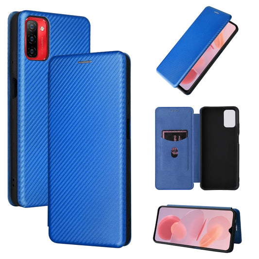 For Ulefone Note 12P Carbon Fiber Texture Horizontal Flip PU Phone Case(Blue) - Ulefone Cases by PMC Jewellery | Online Shopping South Africa | PMC Jewellery | Buy Now Pay Later Mobicred