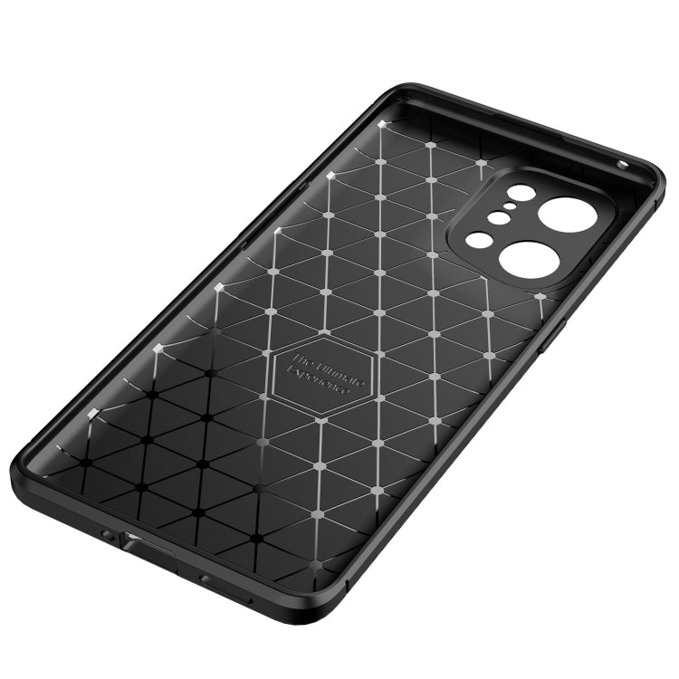 For OPPO Find X5 Carbon Fiber Texture Shockproof TPU Phone Case(Black) - OPPO Cases by PMC Jewellery | Online Shopping South Africa | PMC Jewellery