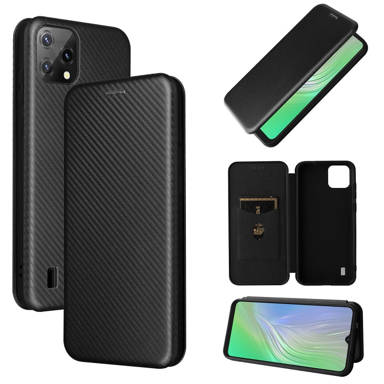 For Blackview A55 Carbon Fiber Texture Horizontal Flip PU Phone Case(Black) - More Brand by PMC Jewellery | Online Shopping South Africa | PMC Jewellery | Buy Now Pay Later Mobicred