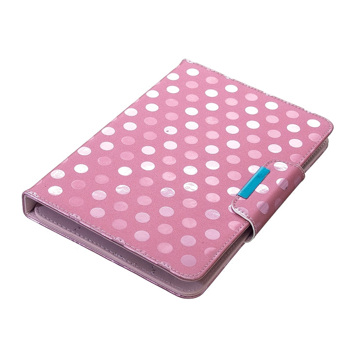 For 10 inch Universal Tablet Solid Color Wave Point Horizontal Flip Leather Case  , with Holder(Rose Gold) - 10 - 11 inch by PMC TechLife | Online Shopping South Africa | PMC TechLife | Buy Now Pay Later Mobicred
