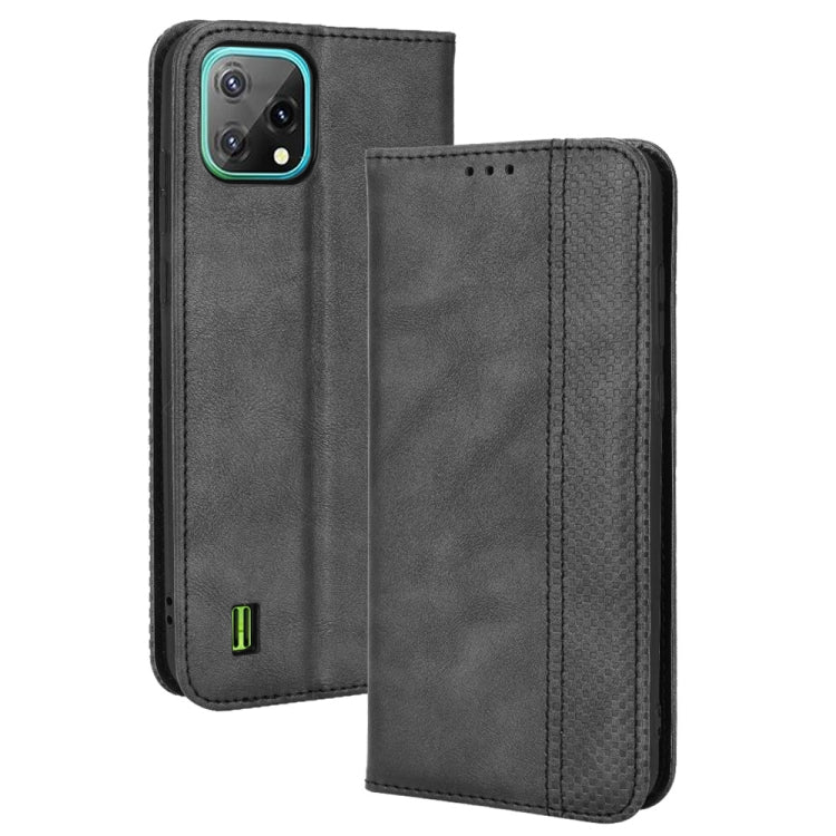 For Blackview A55 Magnetic Buckle Retro Crazy Horse Leather Phone Case(Black) - More Brand by PMC Jewellery | Online Shopping South Africa | PMC Jewellery