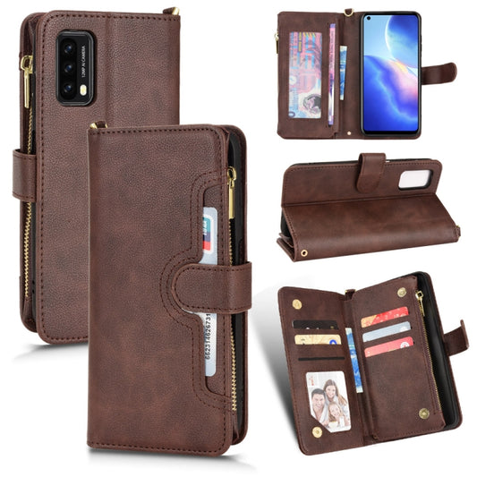 For Blackview A90 Litchi Texture Zipper Leather Phone Case(Brown) - More Brand by PMC Jewellery | Online Shopping South Africa | PMC Jewellery | Buy Now Pay Later Mobicred
