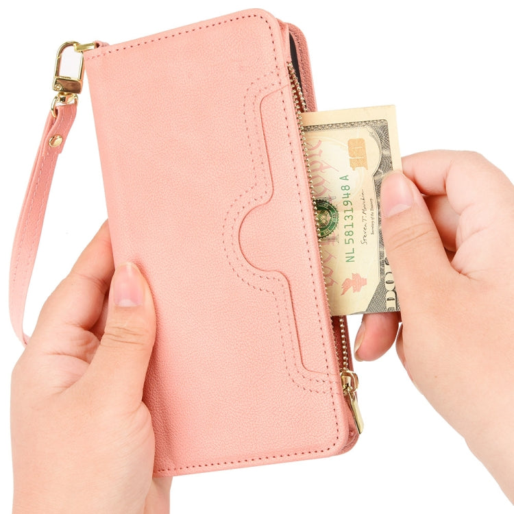 For Blackview A90 Litchi Texture Zipper Leather Phone Case(Pink) - More Brand by PMC TechLife | Online Shopping South Africa | PMC TechLife | Buy Now Pay Later Mobicred