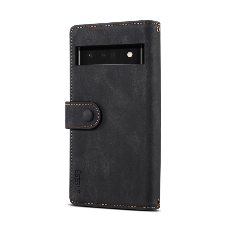 For Google Pixel 6a Retro Frosted Horizontal Flip Leather Phone Case(Black) - Google Cases by PMC TechLife | Online Shopping South Africa | PMC TechLife | Buy Now Pay Later Mobicred