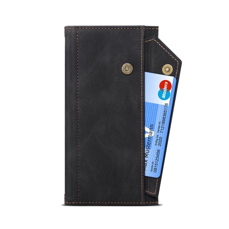 For Google Pixel 6a Retro Frosted Horizontal Flip Leather Phone Case(Black) - Google Cases by PMC TechLife | Online Shopping South Africa | PMC TechLife | Buy Now Pay Later Mobicred