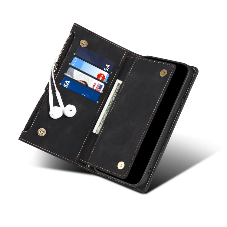 For Google Pixel 6a Retro Frosted Horizontal Flip Leather Phone Case(Black) - Google Cases by PMC TechLife | Online Shopping South Africa | PMC TechLife | Buy Now Pay Later Mobicred