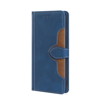 For Doogee N40 Pro Skin Feel Straw Hat Magnetic Buckle Leather Phone Case(Blue) - Doogee Cases by PMC Jewellery | Online Shopping South Africa | PMC Jewellery | Buy Now Pay Later Mobicred