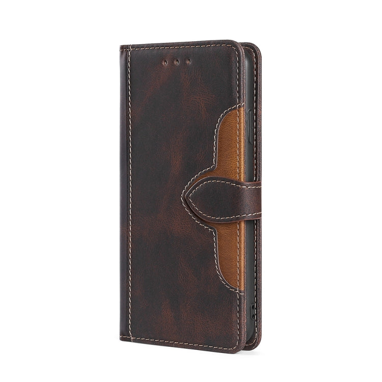 For Doogee X95 Skin Feel Straw Hat Magnetic Buckle Leather Phone Case(Brown) - Doogee Cases by PMC Jewellery | Online Shopping South Africa | PMC Jewellery | Buy Now Pay Later Mobicred