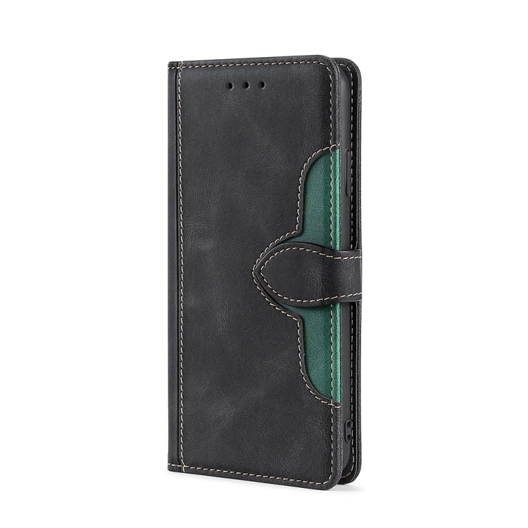 For Doogee X96 Pro Skin Feel Straw Hat Magnetic Buckle Leather Phone Case(Black) - Doogee Cases by PMC Jewellery | Online Shopping South Africa | PMC Jewellery | Buy Now Pay Later Mobicred