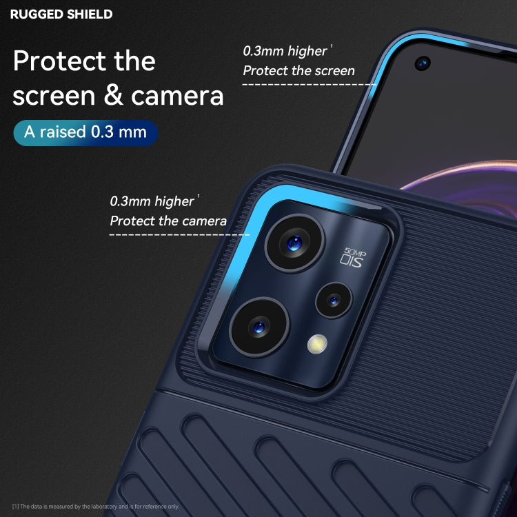 For OPPO Realme 9 Pro+ Thunderbolt Shockproof TPU Protective Soft Phone Case(Blue) - Realme Cases by PMC Jewellery | Online Shopping South Africa | PMC Jewellery | Buy Now Pay Later Mobicred