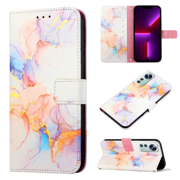 For Xiaomi 12 Pro PT003 Marble Pattern Flip Leather Phone Case(Galaxy Marble White LS004) - Xiaomi Cases by PMC TechLife | Online Shopping South Africa | PMC TechLife