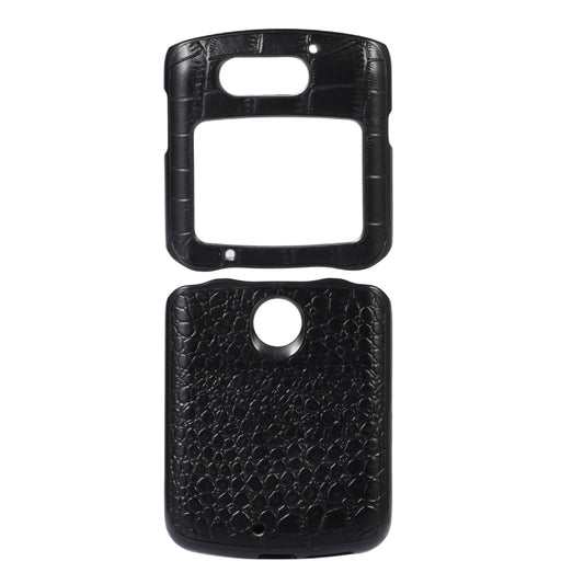 For Motorola Moto Razr 5G Crocodile Top Layer Cowhide Leather Phone Case(Black) - Motorola Cases by PMC Jewellery | Online Shopping South Africa | PMC Jewellery | Buy Now Pay Later Mobicred