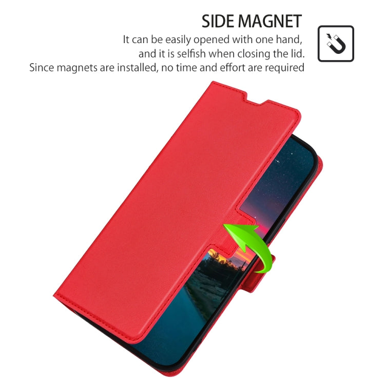 For Doogee Y8 Ultra-thin Voltage Side Buckle PU + TPU Leather Phone Case(Red) - More Brand by PMC TechLife | Online Shopping South Africa | PMC TechLife | Buy Now Pay Later Mobicred
