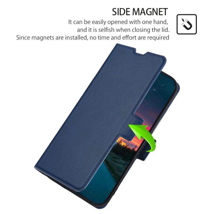 For Blackview A80 / A80S Ultra-thin Voltage Side Buckle PU + TPU Leather Phone Case(Blue) - More Brand by PMC Jewellery | Online Shopping South Africa | PMC Jewellery | Buy Now Pay Later Mobicred