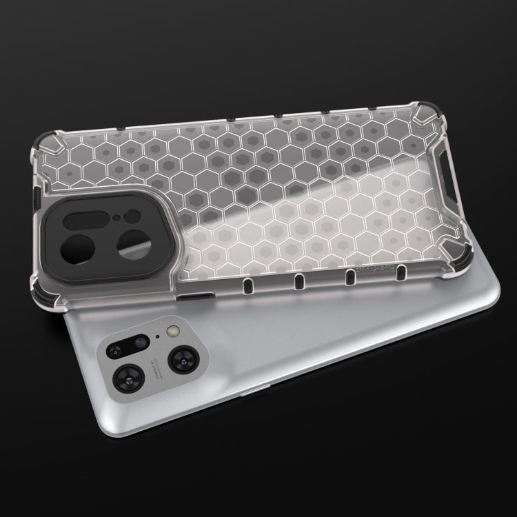 For OPPO Find X5 Pro Shockproof Honeycomb PC + TPU Phone Case(Black) - OPPO Cases by PMC TechLife | Online Shopping South Africa | PMC TechLife