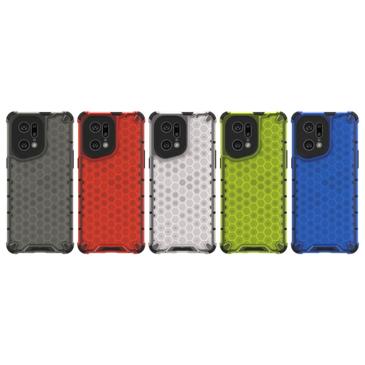 For OPPO Find X5 Pro Shockproof Honeycomb PC + TPU Phone Case(Black) - OPPO Cases by PMC TechLife | Online Shopping South Africa | PMC TechLife