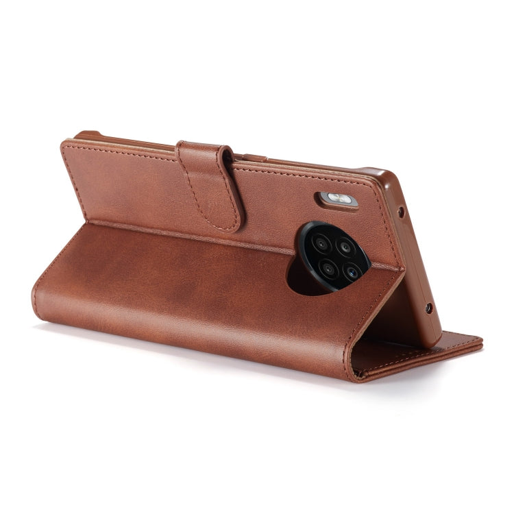 For Honor 50 Lite LC.IMEEKE Calf Texture Flip Leather Phone Case(Brown) - Honor Cases by LC.IMEEKE | Online Shopping South Africa | PMC Jewellery