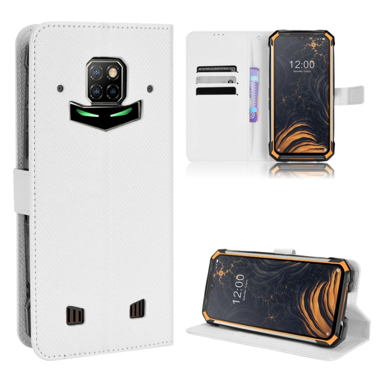 For Doogee S88 Pro / S88 Plus Diamond Texture Leather Phone Case(White) - Doogee Cases by PMC TechLife | Online Shopping South Africa | PMC TechLife | Buy Now Pay Later Mobicred