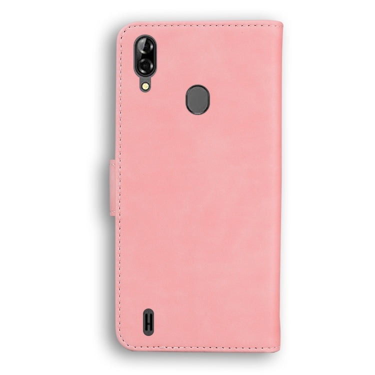 For Blackview A60 Pro Skin Feel Pure Color Flip Leather Phone Case(Pink) - More Brand by PMC Jewellery | Online Shopping South Africa | PMC Jewellery | Buy Now Pay Later Mobicred