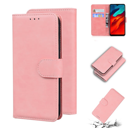 For Blackview A80 Pro Skin Feel Pure Color Flip Leather Phone Case(Pink) - More Brand by PMC Jewellery | Online Shopping South Africa | PMC Jewellery | Buy Now Pay Later Mobicred