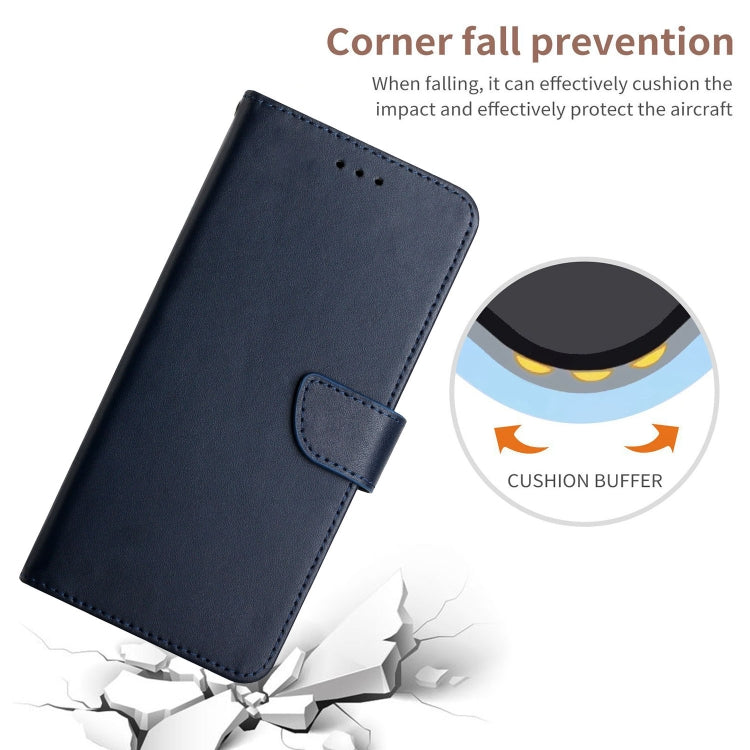 For ZTE Blade V30 Genuine Leather Fingerprint-proof Horizontal Flip Phone Case(Blue) - ZTE Cases by PMC TechLife | Online Shopping South Africa | PMC TechLife | Buy Now Pay Later Mobicred