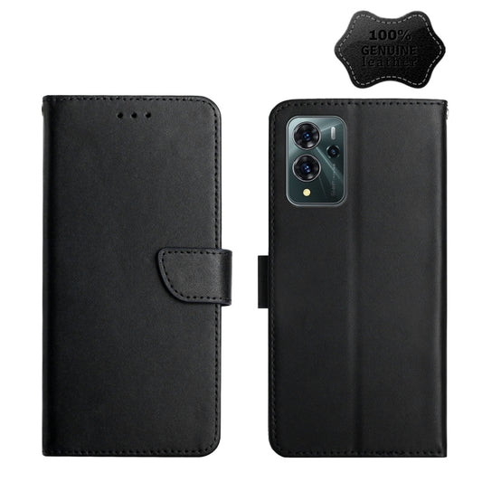 For ZTE Blade V40 Pro Genuine Leather Fingerprint-proof Horizontal Flip Phone Case(Black) - ZTE Cases by PMC Jewellery | Online Shopping South Africa | PMC Jewellery | Buy Now Pay Later Mobicred